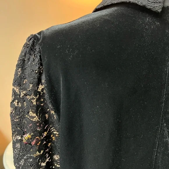 Draper James Black Dress with Lace Sleeves - Picture 8 of 11